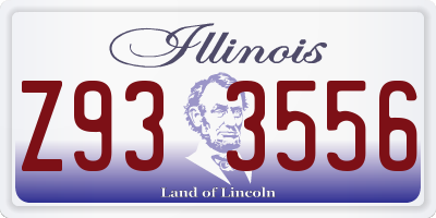 IL license plate Z933556