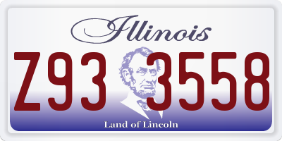 IL license plate Z933558