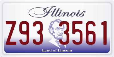 IL license plate Z933561