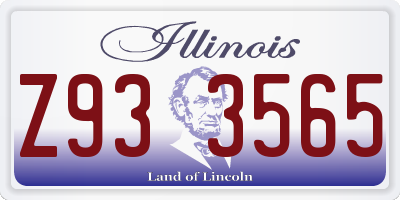 IL license plate Z933565