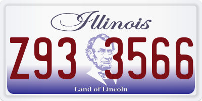 IL license plate Z933566