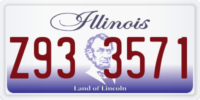 IL license plate Z933571