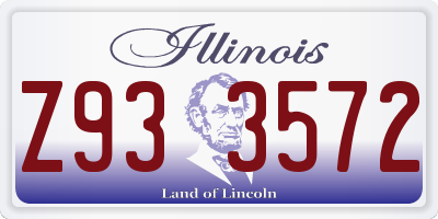 IL license plate Z933572