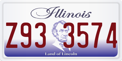 IL license plate Z933574