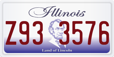 IL license plate Z933576