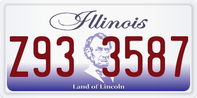 IL license plate Z933587