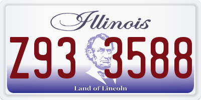 IL license plate Z933588