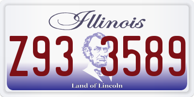 IL license plate Z933589