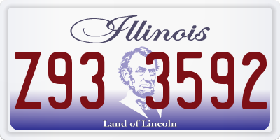 IL license plate Z933592