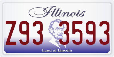 IL license plate Z933593