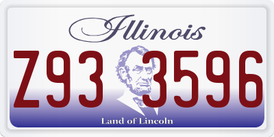 IL license plate Z933596