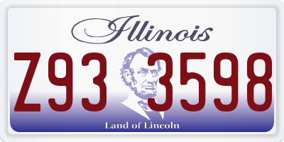 IL license plate Z933598