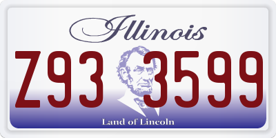 IL license plate Z933599