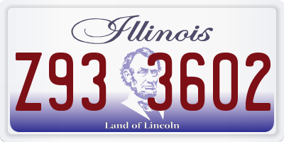 IL license plate Z933602