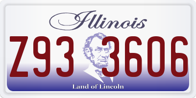 IL license plate Z933606