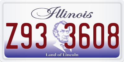 IL license plate Z933608