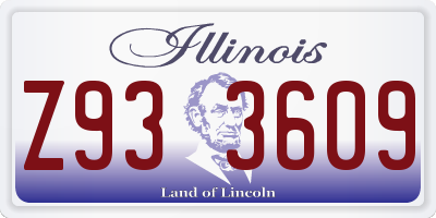IL license plate Z933609