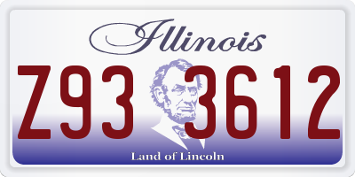 IL license plate Z933612