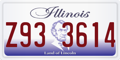 IL license plate Z933614
