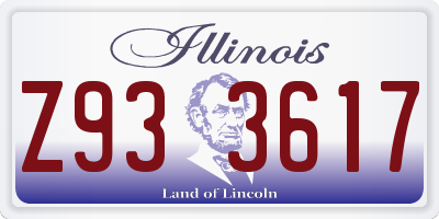 IL license plate Z933617