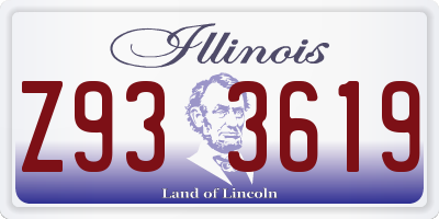 IL license plate Z933619