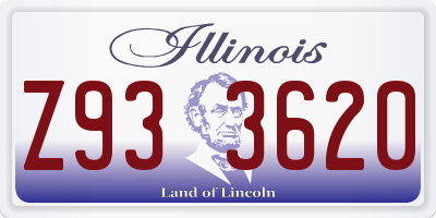IL license plate Z933620