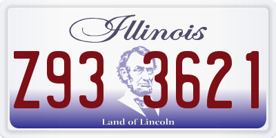 IL license plate Z933621