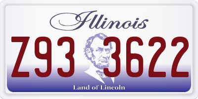 IL license plate Z933622