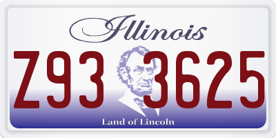 IL license plate Z933625