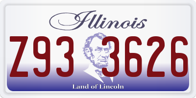 IL license plate Z933626