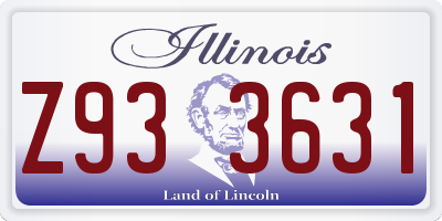 IL license plate Z933631