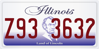 IL license plate Z933632