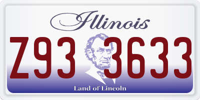 IL license plate Z933633