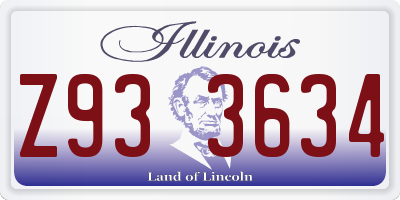 IL license plate Z933634