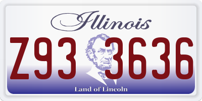 IL license plate Z933636