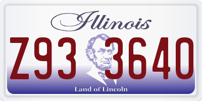 IL license plate Z933640