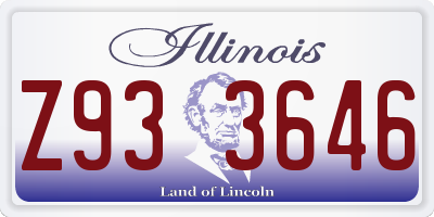 IL license plate Z933646