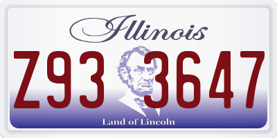 IL license plate Z933647