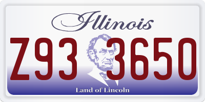 IL license plate Z933650