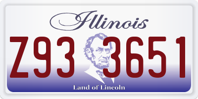 IL license plate Z933651