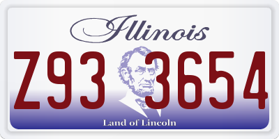 IL license plate Z933654