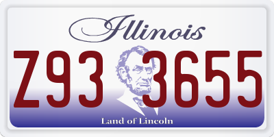 IL license plate Z933655