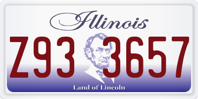 IL license plate Z933657