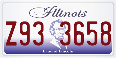 IL license plate Z933658