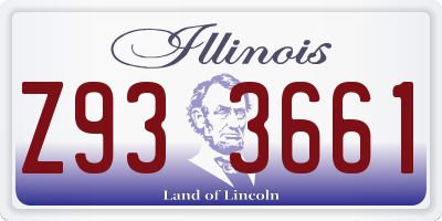 IL license plate Z933661