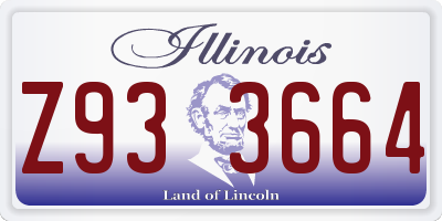 IL license plate Z933664