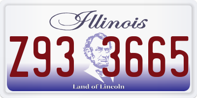 IL license plate Z933665