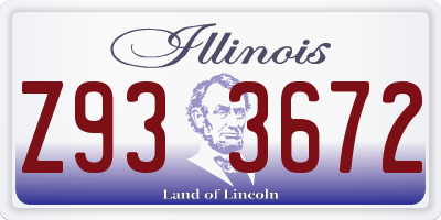 IL license plate Z933672