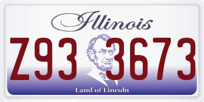 IL license plate Z933673