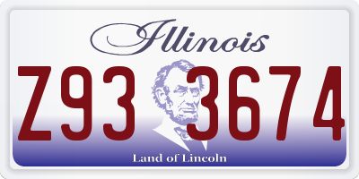 IL license plate Z933674